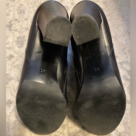 Black Leather Ankle Boots - Picture 7 of 8